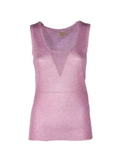 Pho® Firenze Sleeveless Round-neck Top In Pink
