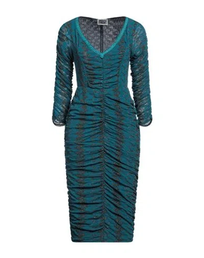 Pho® Firenze Pho Firenze Woman Midi Dress Deep Jade Size M Cotton, Polyester, Lurex In Green