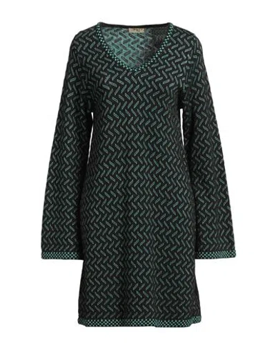 Pho® Firenze Pho Firenze Woman Mini Dress Black Size M Acrylic, Synthetic Fibers, Wool, Metallic Fiber, Alpaca Wo