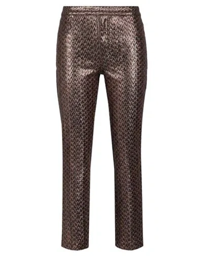 Pho® Firenze Pho Firenze Woman Pants Bronze Size S Polyester, Elastane In Yellow