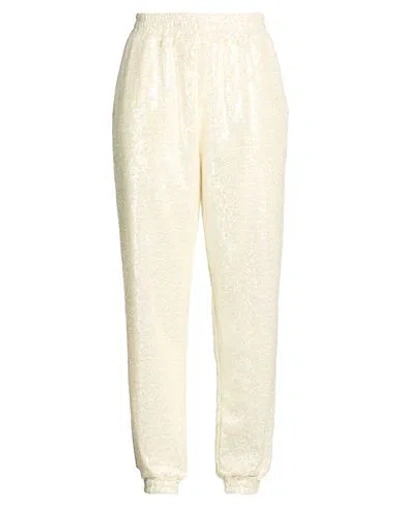 Pho® Firenze Pho Firenze Woman Pants Ivory Size L Polyester, Elastane In White