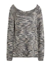 Pho® Firenze Pho Firenze Woman Sweater Grey Size L Acrylic, Wool In Gray