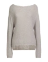 Pho® Firenze Pho Firenze Woman Sweater Grey Size M Acrylic, Polyamide, Mohair Wool In Gray