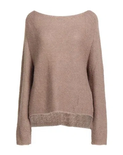 Pho® Firenze Pho Firenze Woman Sweater Light Brown Size S Acrylic, Polyamide, Mohair Wool In Neutral