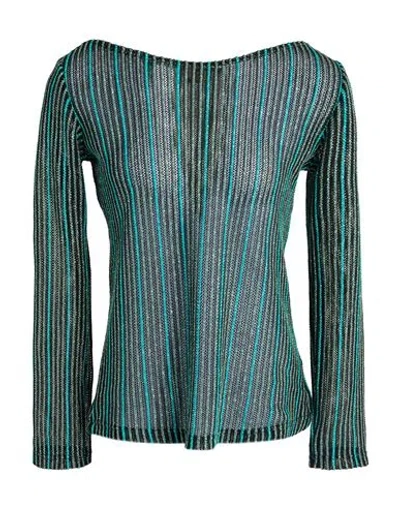 Pho® Firenze Pho Firenze Woman Top Black Size L Viscose, Cotton, Polyester, Metallic Polyester, Polyamide