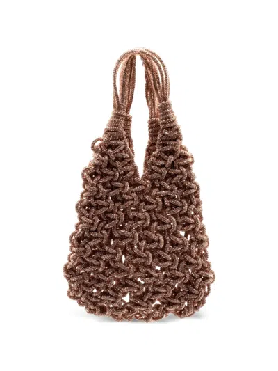 Pho® Firenze Woven Mesh Tote Bag In Pink