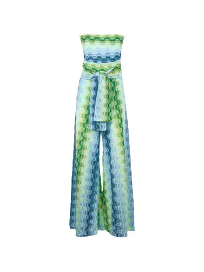 Pho® Firenze Zigzag-pattern Wide-leg Jumpsuit In Multi