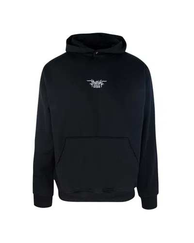 Phobia Archive Black Hoodie With Putto Print On The Back