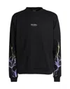 Phobia Archive Crewneck With Purple And Yellow Lightning Man Sweatshirt Black Size Xl Cotton In Black