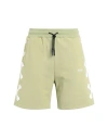 Phobia Archive Green Shorts With White Cross Bones Man Shorts & Bermuda Shorts Sage Green Size M Cot In Sage Green