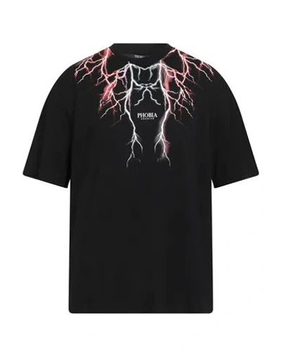 Phobia Archive Man T-shirt Black Size L Cotton