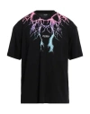 Phobia Archive T-shirt Nera Lightning Fucsia E Azzurro In Black