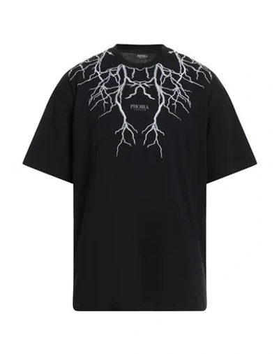 Phobia Archive Man T-shirt Black Size L Cotton