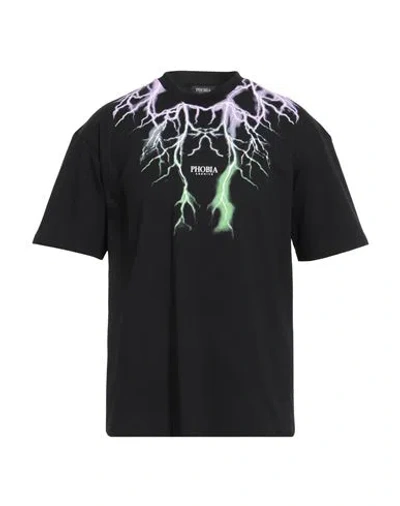Phobia Archive Man T-shirt Black Size S Cotton