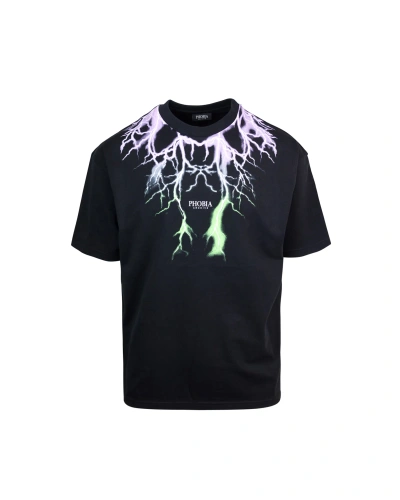 Phobia Archive T-shirt Lightning Bicolor In Black