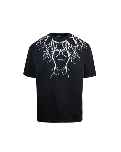Phobia Archive T-shirt Lightning Grey In Black