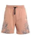 Phobia Archive Terracotta Shorts With Grey Lightning Man Shorts & Bermuda Shorts Camel Size Xl Cotto In Beige