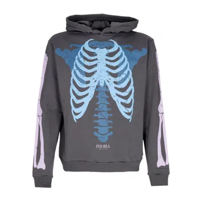Phobia Bones Hoodie Men's Lightweight Hoodie Grey/blue/lilac