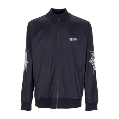 Phobia Cobweb Print Sweatshirt Men's Track Jacket Black/white In Blue