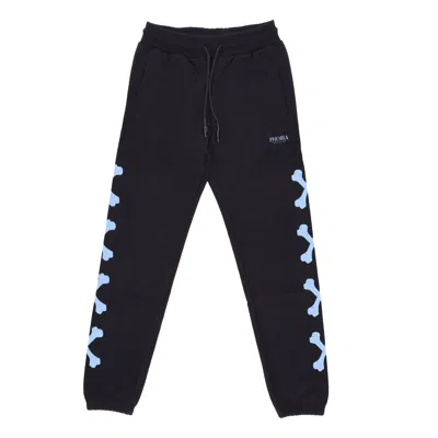 Phobia Cross Bones Men's Lightweight Tracksuit Pants Black/light Blue