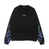 Phobia Lightning Crewneck Men's Lightweight Crewneck Sweatshirt Black/blue/lightblue In Black/blue/lightblue