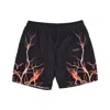Phobia Lightning Swimwear Men's Swim Shorts Black/orange In Black