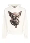 Phobia Lightweight Hoodie Man Angry Dog Hoodie White