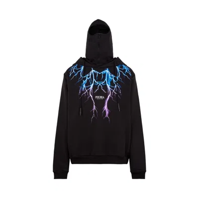 Phobia Lightweight Men's Hoodie Lightning Balaclava Hoodie Black/blue/purple