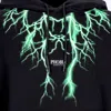 Phobia Lightweight Men's Hoodie Lightning Balaclava Hoodie Black/green In Black/green