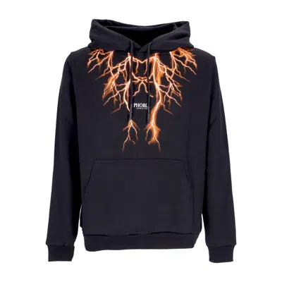 Phobia Lightweight Men's Hoodie Lightning Balaclava Hoodie Black/orange