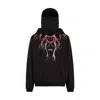 Phobia Lightweight Men's Hoodie Lightning Balaclava Hoodie Black/red/grey In Black/red/grey