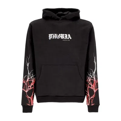 Phobia Lightweight Men's Hoodie Lightning Hoodie Black/red/grey