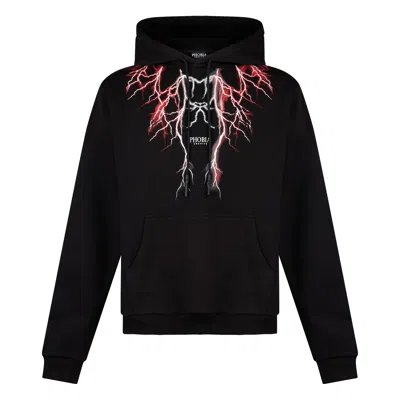 Phobia Lightweight Men's Hoodie Lightning Hoodie Black/red/grey