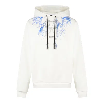 Phobia Lightweight Men's Hoodie Lightning Hoodie White/blue/grey