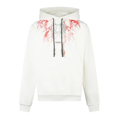 Phobia Lightweight Men's Hoodie Lightning Hoodie White/red/grey