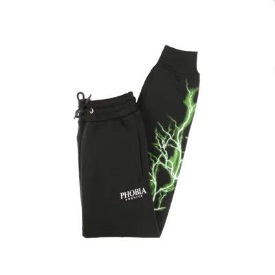 Phobia Lightweight Men's Tracksuit Pants Green Lightning Pants Black/green