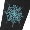 Phobia Lightweight Men's Tracksuit Pants Light Blue Cobweb Print Pants In Black/light Blue