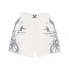 Phobia Lightweight Tracksuit Pants Men Lateral Lightning Print Shorts White/grey In White