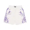 Phobia Lightweight Tracksuit Pants Men Lateral Lightning Print Shorts White/purple In White