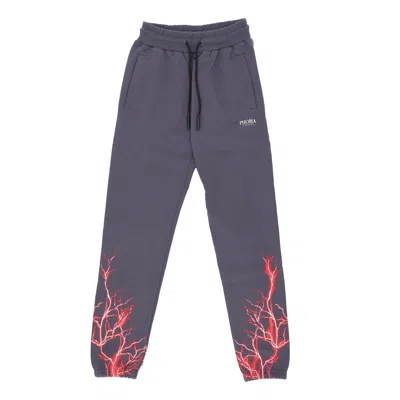 Phobia Lightweight Tracksuit Pants Men Lightning Pants Grey/red