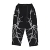 Phobia Long Men's Lateral Lightning Cargo Pants Black/white In Black/white