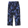 Phobia Long Men's Lightning Cargo Pants Black/blue In Black/blue