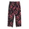 Phobia Long Men's Lightning Cargo Pants Black/red In Black/red