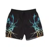 Phobia Men's Bicolor Lightning Print Swimwear Black Swim Shorts In Black