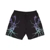 Phobia Men's Bicolor Lightning Print Swimwear Black Swim Shorts In Black