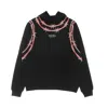 Phobia Men's Lightweight Hooded Sweatshirt Barbed Wire Print Hoodie Black/red In Black/red