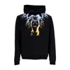 Phobia Men's Lightweight Hooded Sweatshirt Bicolor Lightning Print Hoodie Black In Black