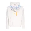 Phobia Men's Lightweight Hooded Sweatshirt Bicolor Lightning Print Hoodie White In White