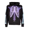 Phobia Men's Lightweight Hooded Sweatshirt Bones Hoodie Black/blue/lilac In Black/blue/lilac