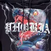 Phobia Men's Lightweight Hooded Sweatshirt Snake Balaclava Hoodie Black In Black